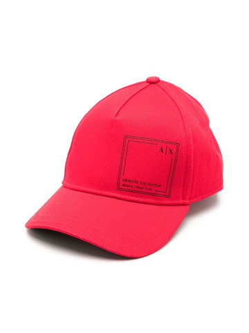 Armani Exchange - logo-print baseball cap - men - Cotton - One Size - Red