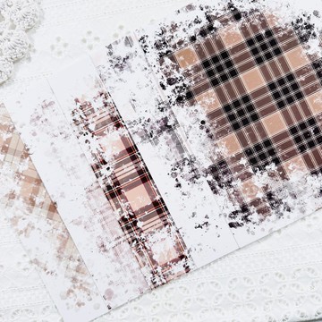 復古格紋背景紙組