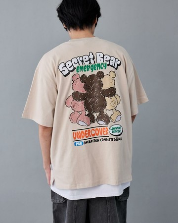 秘密熊Bear設計風格短TEE (米杏色)