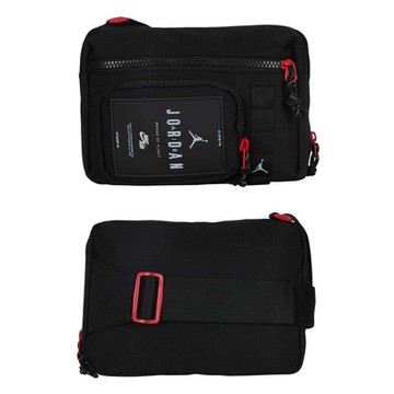 NIKE JORDAN HESI 斜跨包-臀包 斜背包 側背包 JD2433041AD-002 黑灰紅