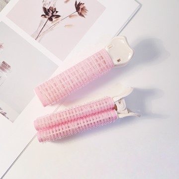 G&G 造型髮根蓬鬆髮捲夾一盒二入（10.7cm粉）