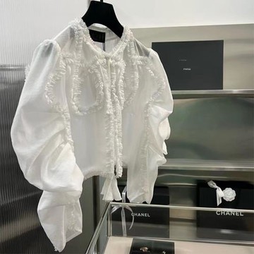 薄款高級感小香風白色開衫防曬衣