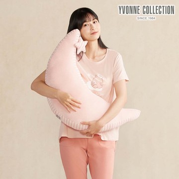 YVONNE 以旺傢飾 月亮抱枕-貝殼粉