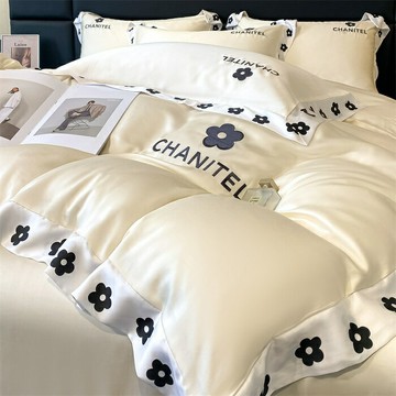 南笙系列涼感絲滑冰絲床包組 涼感水洗真絲床單 床罩組 高級感輕奢風 單人 雙人 加大床包四件組 被單