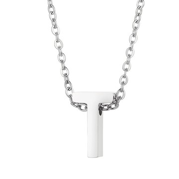台灣客製化鏈長項鍊 純鋼字母T鋼銀色鎖骨項鏈－DUSHA ACCESSORY 杜莎飾品