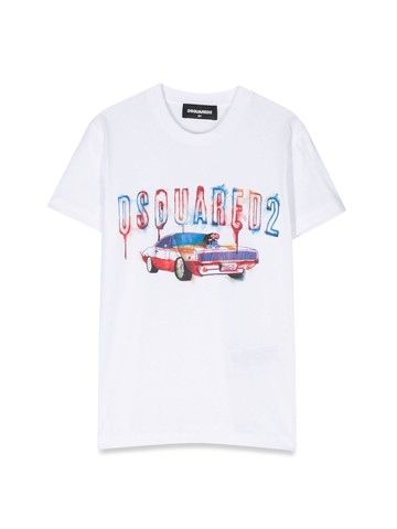 dsquared mc logo t-shirt and machine