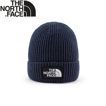 【The North Face LOGO BOX CUFFED BEANIE 保暖針織帽《深藍》】3FJX/保暖帽/防寒/登山