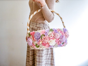 乾燥花喜糖籃【花舞精靈】送客/客製化/婚禮用品/野餐籃