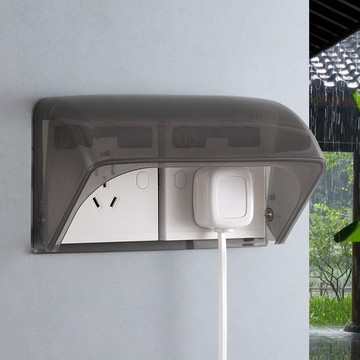 雙聯86型室外插座充電樁防雨罩浴室插頭防濺盒小區充電防水盒 X1P7