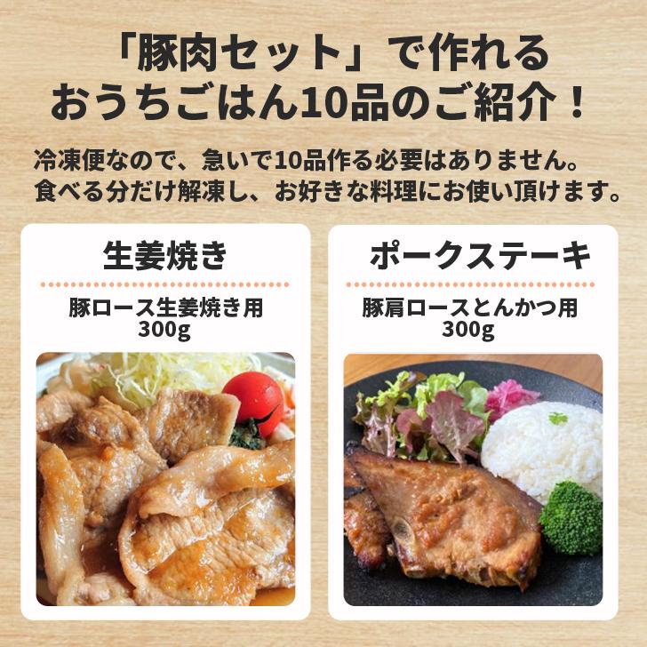 おうちごはん 豚肉セット 2人前メニュー10品  お肉セット 豚 セット 国産豚肉 詰め合わせ 食品 お肉 肉セット 美味しい まとめ買い ご馳走 グルメ