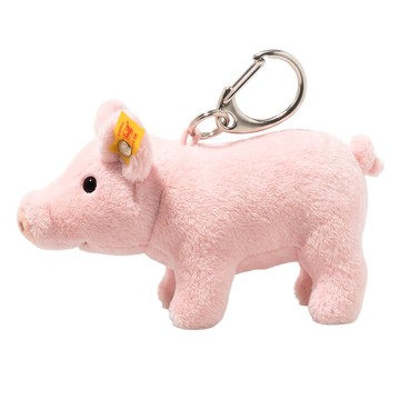 Steiff 德國金耳釦泰迪熊 黃標玩偶  10cm  Keyring Pig 粉色  1個