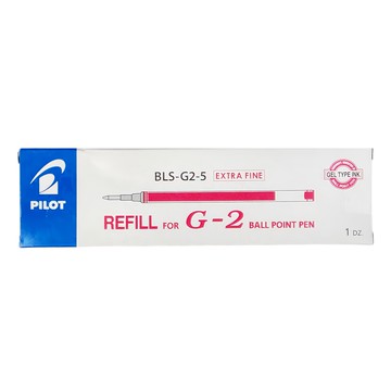 PILOT 百樂 中性0.5筆芯 BLS-G2-5 紅色 12支 超細字  1盒