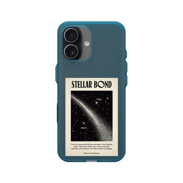 iPhone 17 Clear (相機按鈕) 夜幕藍 - Valentine's Day Collection - 織女星與牛郎星：穿越時空的抱擁