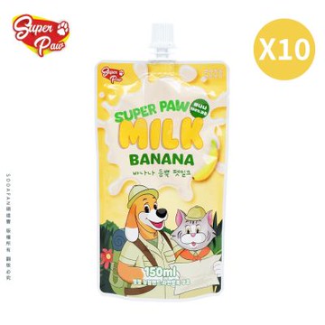 韓國Super Paw寵物牛奶0%乳糖_香蕉150mlx10包
