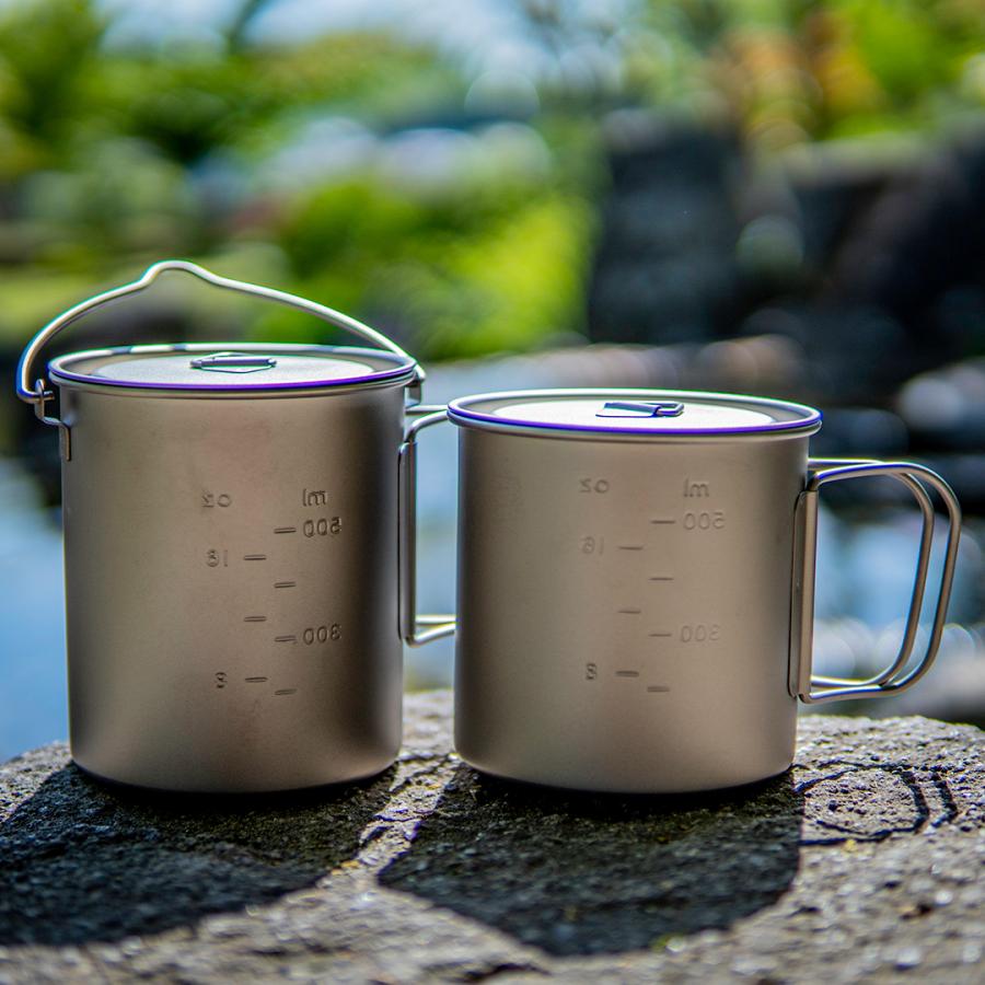 Ti artisan シングルチタンマグ 650ml キャンプ アウトドア 登山 BBQ