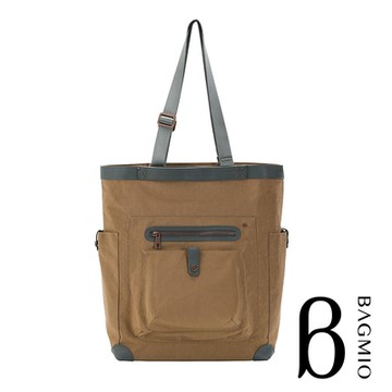 BAGMIO GALILEO 肩背托特包-茶金