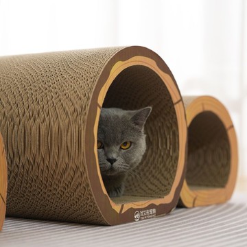 【免運】開發票 美雅閣| 耐磨瓦楞紙貓隧道貓抓板窩多功能貓窩貓咪鉆洞神器貓通道窩一體