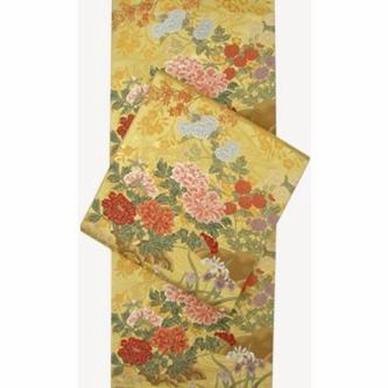 正絹 西陣袋帯 本金四季の花 | LINEブランドカタログ