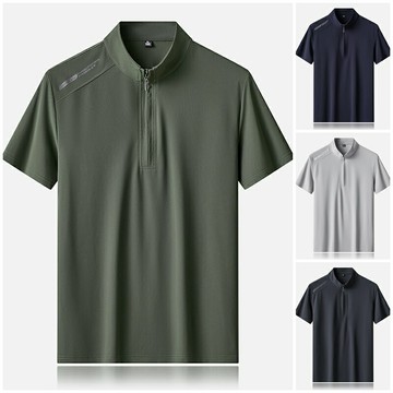 現貨+預購 男涼感POLO衫短袖上衣T恤高爾夫衫冰絲速乾衣薄款透氣冰感運動寬鬆-男裝4色74lg49【獨家進口】【米蘭精品】