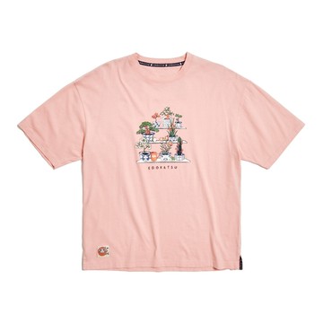 江戶勝｜男裝｜多盆栽寬版短袖T恤