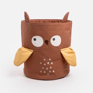 奧可利防水繡花造型收納籃34x34x40cm 貓頭鷹