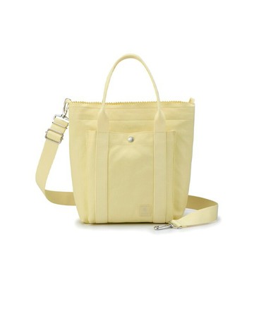 【PORTER INTERNATIONAL】PUFF手提包(M)  11724-013119(鵝黃色)