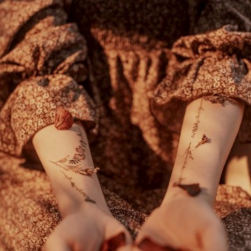 英國PAPERSELF 古著花 Vintage Flowers 紋身貼紙