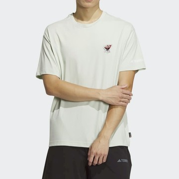 S.G Adidas  POLYGIENE 米白 IS0303 愛迪達 休閒 短袖上衣 T恤 男