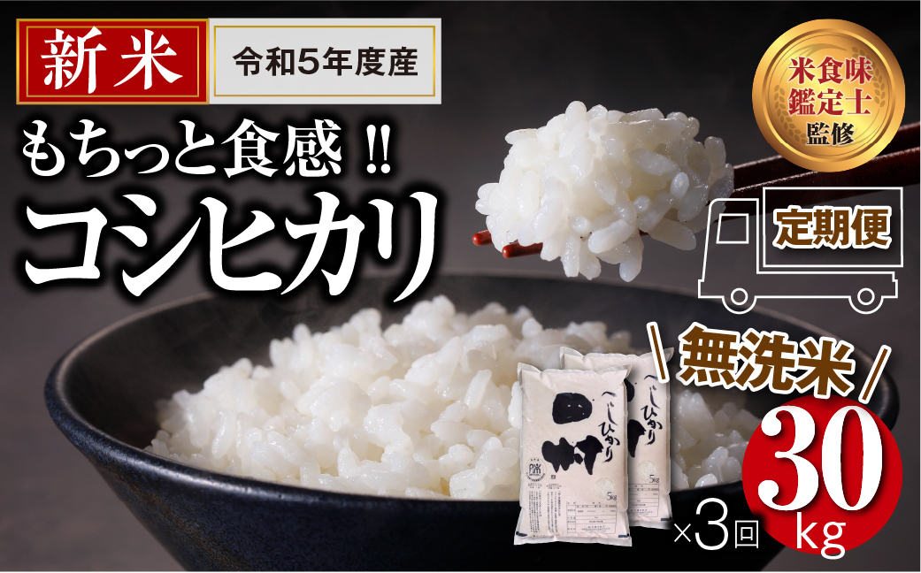   ＼定期便3回／ コシヒカリ 30kg 10kg ずつ 3回 配送ギフト 贅沢 のし対応 １週間以内発送 福島 ふくしま 田村 贈答 美味しい 米 kome コメ ご飯 ブランド米 精米したて お米マイスター 匠 食味鑑定士 安藤米穀店 T10-RM44-K10-3