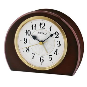 seiko SK037 精工鐘 (QXE054B) 極簡風格黑白數字半圓座鐘/10.5*13.3*4.5 cm｜樂天領券現折★全館特惠中★指定刷卡回饋10%