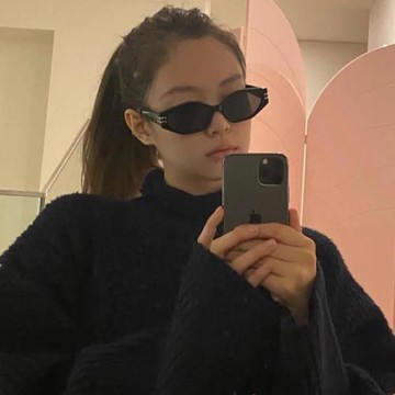 Jennie歐陽娜娜同款墨鏡2022歐美太陽鏡窄小框嘻哈朋克ins眼鏡女