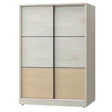 文創集 歌斯5尺推門衣櫃(內含穿衣鏡面)-149x59x197cm免組