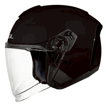 SOL 安全帽 SO14 SO-14 素色 亮黑 半罩 內藏墨鏡 齒排扣 雙層鏡 眼鏡溝 藍芽耳機槽 加長鏡片