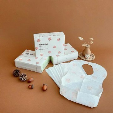 [手工彌月/新生禮盒]【三森有幸】DTD 外出必備 一次性圍兜兜(松鼠)