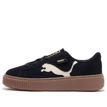 PUMA 彪馬 女休閒鞋-黑色 Suede Platform Cutout Wns-39723301