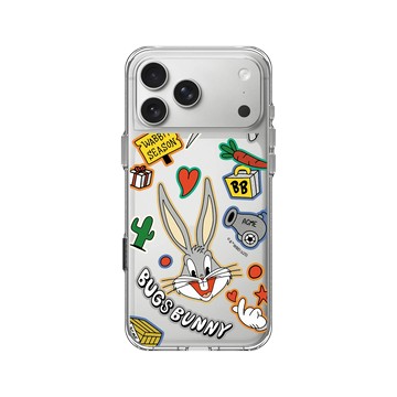 iPhone 17 Pro Max Clear Case（相機按鈕） 透明 - 樂一通 Looney Tunes - 兔巴哥貼紙款