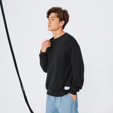 OB嚴選中大尺碼-基本版圓領落肩大學T《KL1449》