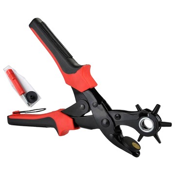 本革職人 多功能多規格打孔器 各類皮件 皮帶 錶帶 升級版 附螺絲刀 + 墊片  1支  全圓孔款