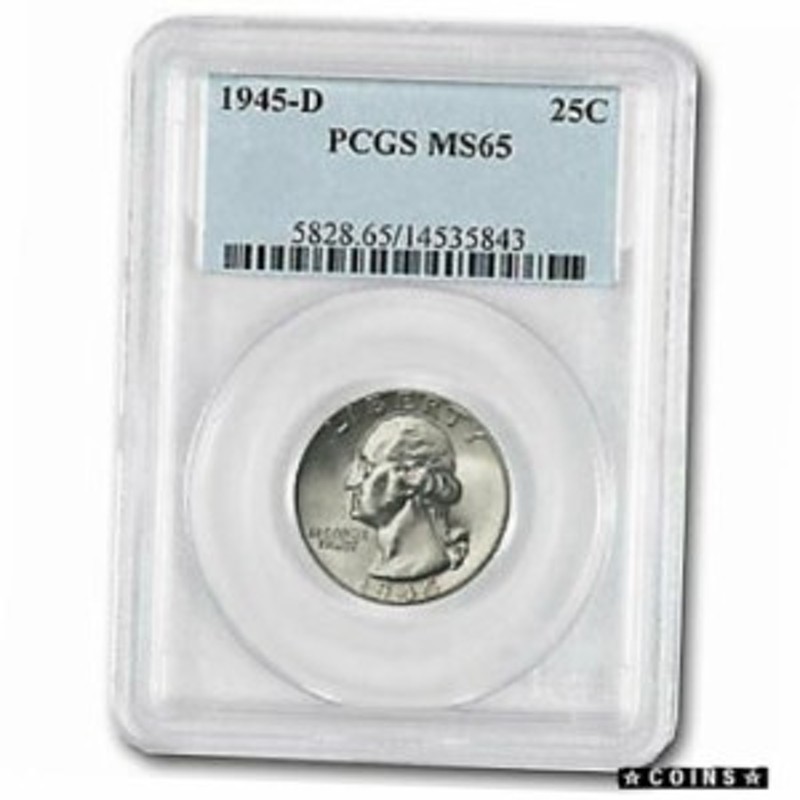 アンティークコイン 1945-D Washington Quarter MS-65 PCGS 通販 LINE