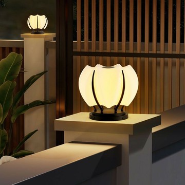 免運/公司貨 柱頭燈 太陽能庭院燈 燈具 戶外定時全銅太陽能柱頭 別墅 院 圍墻太陽能柱頭 新款蓮花 可開發票 全館五折 工廠現貨直銷 新品特價 m10231