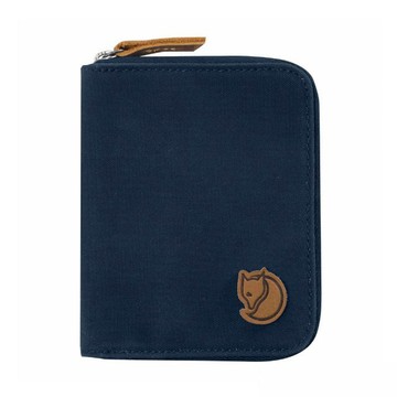 Fjallraven 小狐狸 Zip Wallet 防潑水耐磨錢包.皮夾.短夾.零錢包.證件袋/皮革裝飾/24216-560 海軍藍