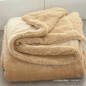 小毛毯被羊羔絨冬季加厚蓋毯辦公室午休午睡毯珊瑚絨毯子學生宿舍