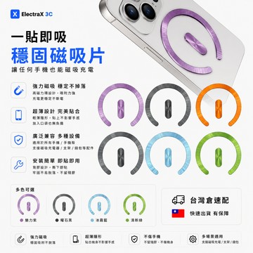臺灣出貨🔥手機磁吸片 磁鐵片 適用17 系列  磁吸環貼 引磁環 手機貼片 引磁圈