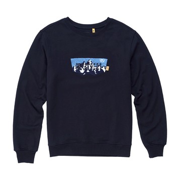 5th STREET｜山形｜男裝｜雪山毛巾毛巾繡長袖T恤｜黑色