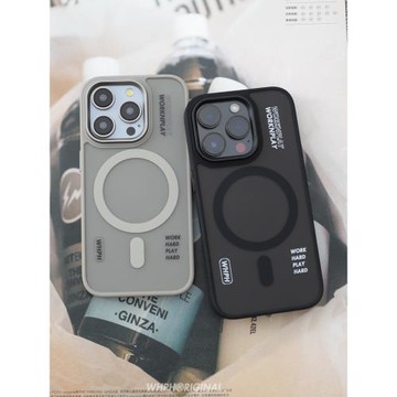 原創簡約iPhone16磁吸手機殼magsafe磨砂全包適用于蘋果15Promax防摔保護套14高級灰色個性小眾13新款硬殼17