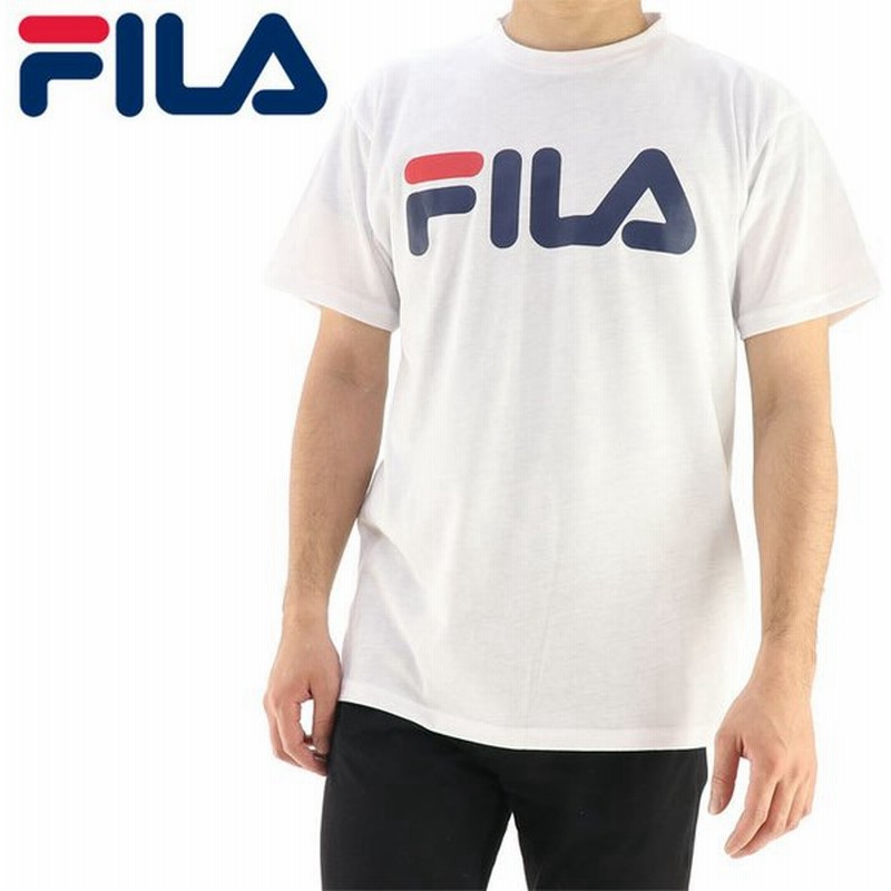 フィラ メンズ Tシャツ 半袖 アウトドア Uvカット トレーニング 吸水速乾 ホワイト Fila 通販 Lineポイント最大get Lineショッピング