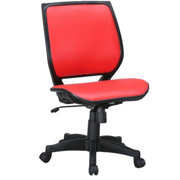 《C&B》歐斯洞洞透氣皮面居家電腦椅紅色