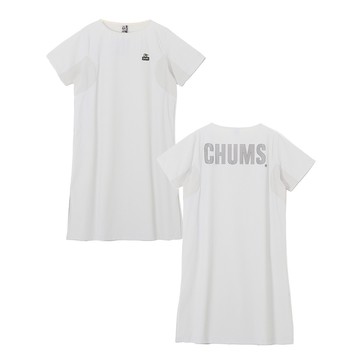 CHUMS Airtrail Stretch CHUMS One-Piece 女 短袖洋裝 淺灰 CH181353G020