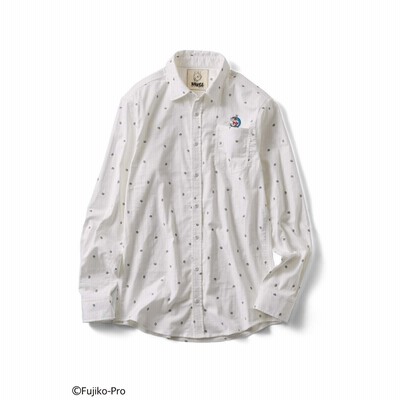 ドラえもん 大人もキュンとする 着心地抜群 メンズ伸びシャツ フェリシモ Felissimo 通販 Lineポイント最大14 0 Get Lineショッピング