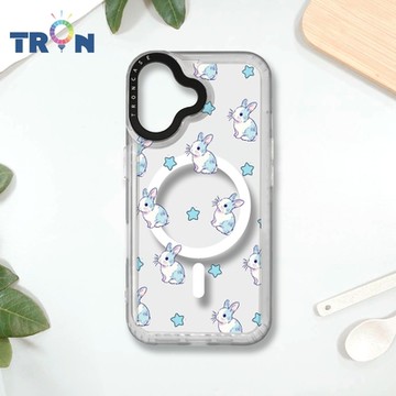 TRON IPHONE 16 手繪小兔子透明殼 MAGSAFE 磁吸 防摔 太空殼 透白 手機殼